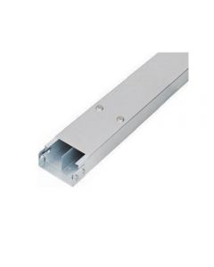 100MM X 50MM 2 COMPARTMENT GALVANISED STEEL TRUNKING (3M LENGTH)