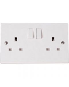 ARMTEX 13 Amp 2 GANG SWITCHED SOCKETS SINGLE POLE D093