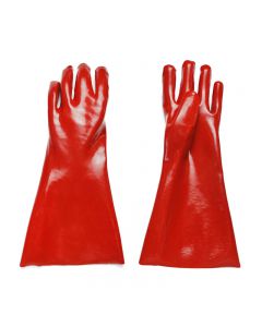 GLOVES CHEMICAL RED WORKMAN 40CMS