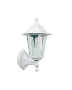 KOL CAST ALUMINIUM EXTERIOR WALL LAMP LANTERN WHITE