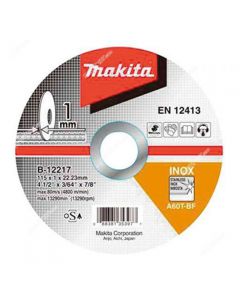 Makita Thin Cutting Wheel 115X1X22.23, B-12217, A60T, 115Mm, Pk10