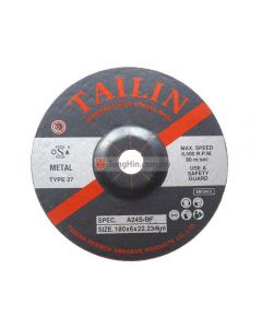 Tailin Depressed Center Grinding Wheel 180X6.5X22Mm A24Tbf